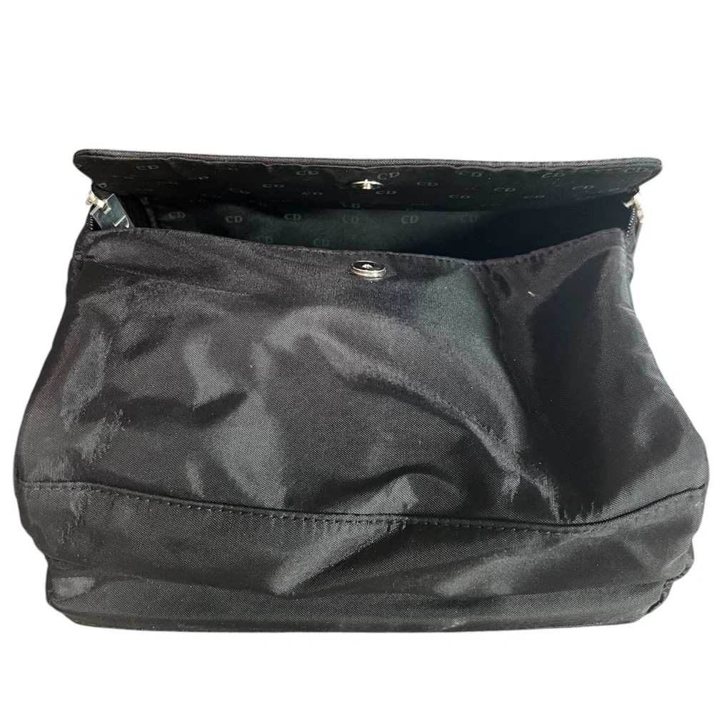 Christian Dior Black Nylon Makeup Pouch with Handle